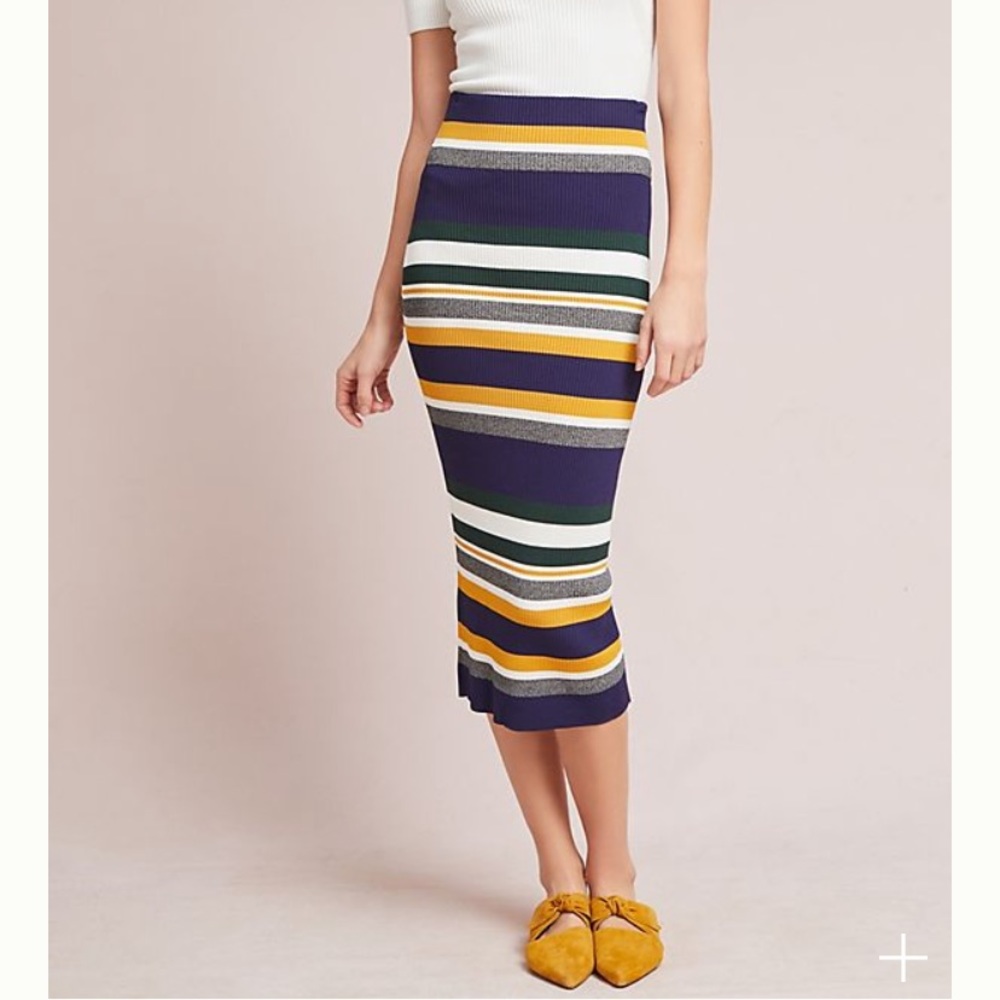 Anthropologie Callahan Greenwich Knit Skirt Small